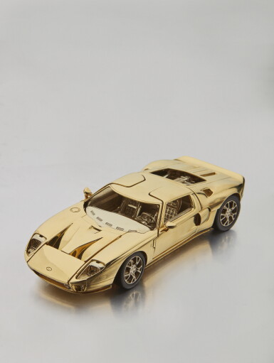 View full screen - View 1 of Lot 1. Property of a Descendant of Henry Ford | Eighteen-Karat Two-Tone Gold 2006 Ford GT 1/25 Scale Model.