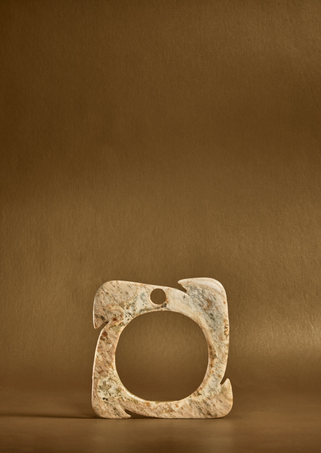 View full screen - View 1 of Lot 86. A rare archaic pale green jade notched disc (Yabi), Neolithic period, Miaodigou Phase II / Longshan culture.