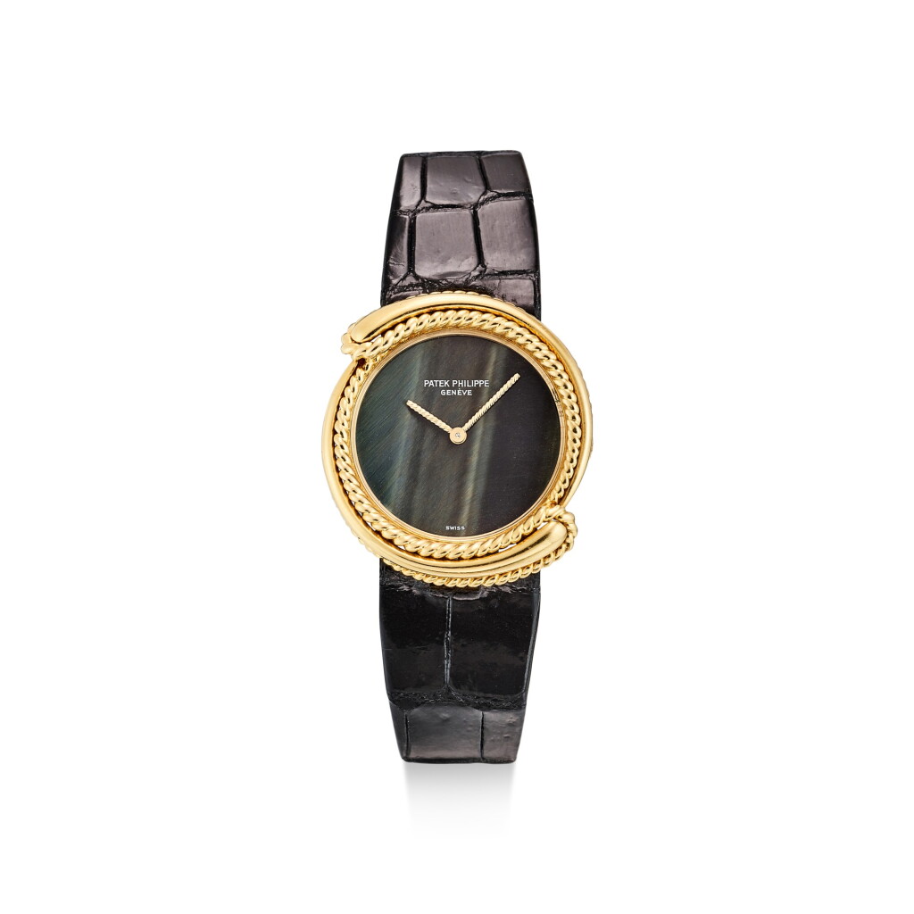 全螢幕檢視 - 查看866PATEK PHILIPPE | REFERENCE 4343 A YELLOW GOLD WRISTWATCH WITH HAWK EYE DIAL, MADE IN 1976的1