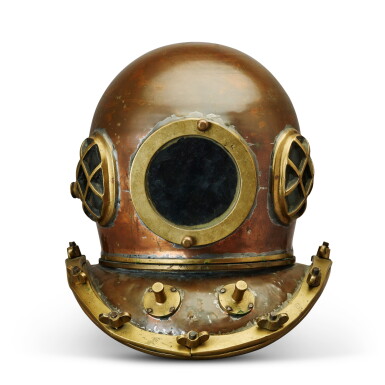 View full screen - View 1 of Lot 116. Attributed to Siebe Gorman, 20th century | 12 Bolt Diver's Helmet.