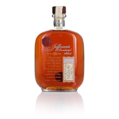 View full screen - View 1 of Lot 1145. Jefferson's Presidential Select Bourbon 18 Year Old 94 proof 1991 (1 bt 75cl).