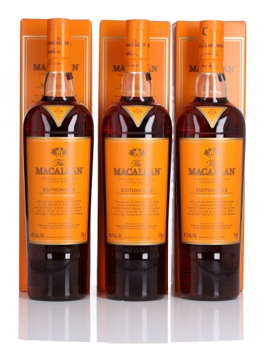 View full screen - View 1 of Lot 27. The Macallan Edition No.2 48.2 abv NV (3 BT 75cl).