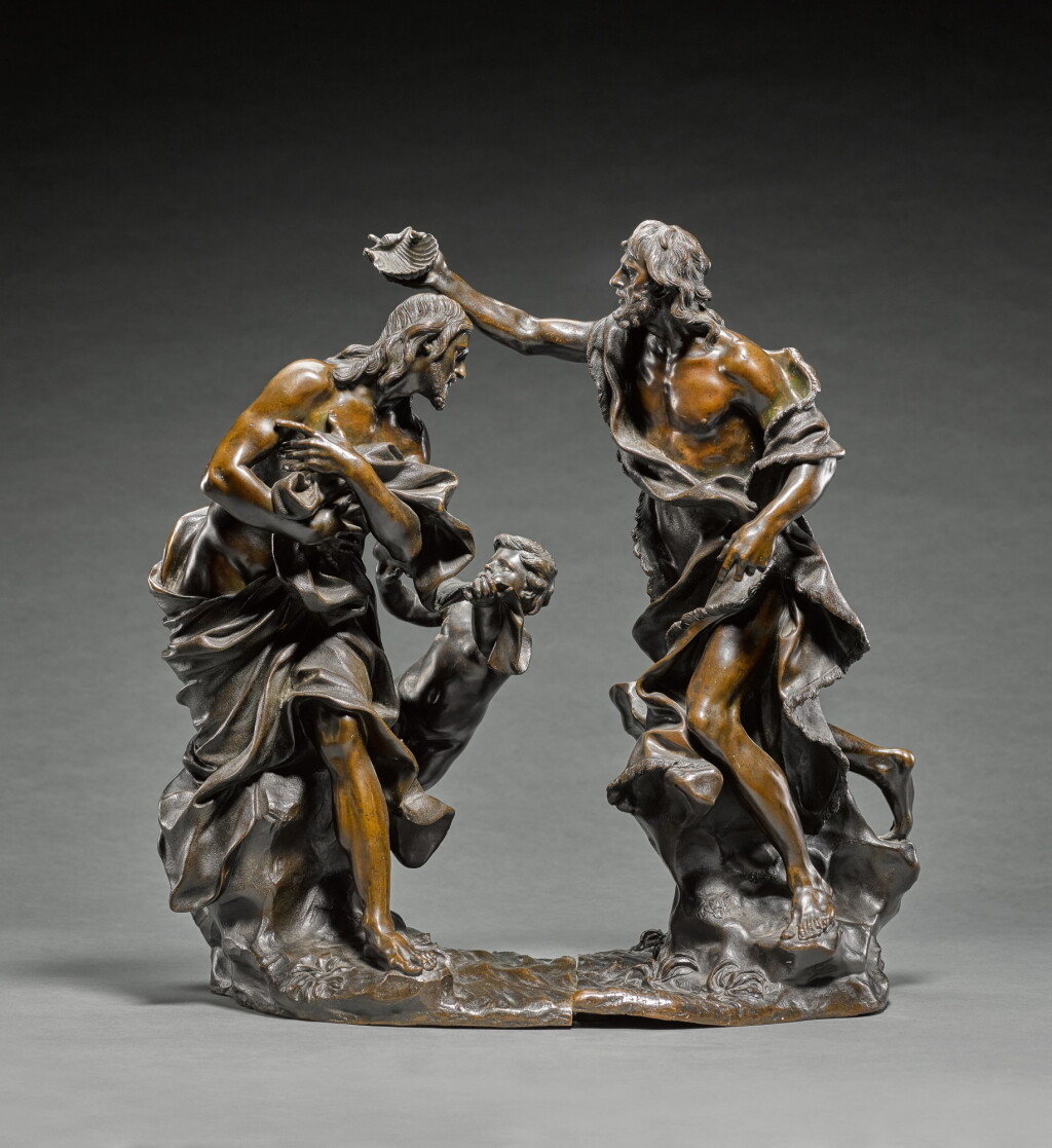 View full screen - View 1 of Lot 58. After a model by Alessandro Algardi (1598–1654) | Italian, Rome, 17th century | The Baptism of Christ.