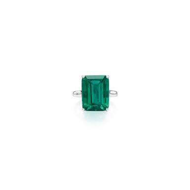 View full screen - View 1 of Lot 101. Tiffany & Co. | An Exquisite Emerald Ring.