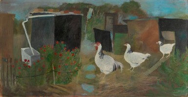 View full screen - View 1 of Lot 83. Hens Coming Out.