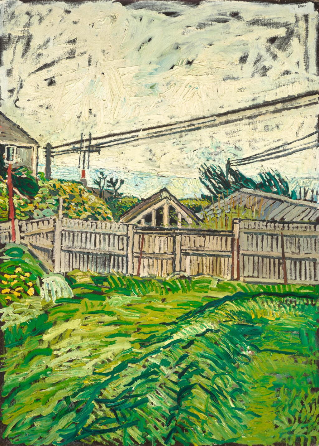View full screen - View 1 of Lot 175. JOHN BRATBY, R.A. | BIRLING GAP II WITH CLEAR SKY.