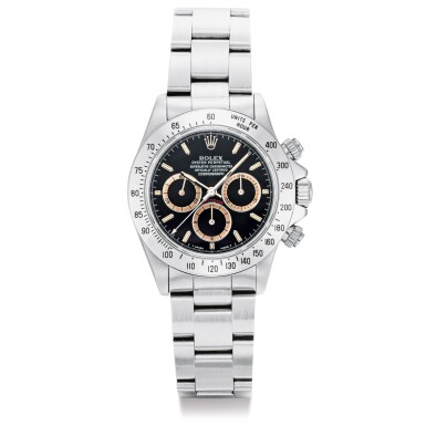 View full screen - View 1 of Lot 2122. ROLEX | COSMOGRAPH DAYTONA, REFERENCE 16520, A STAINLESS STEEL CHRONOGRAPH WRISTWATCH WITH TROPICAL REGISTERS AND BRACELET, CIRCA 1991 | 勞力士 |"Cosmograph Daytona 型號16520 精鋼計時鏈帶腕錶,備棕色小錶盤,機芯編號N470514,約1991年製".
