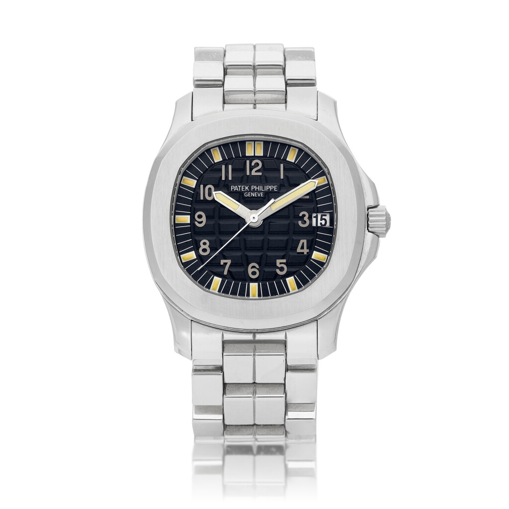 View full screen - View 1 of Lot 2189. Aquanaut, Reference 5066 | A stainless steel wristwatch with date and bracelet, Circa 2002 | 百達翡麗 | Aquanaut 型號5066 | 精鋼鏈帶腕錶,備日期顯示,約2002年製.