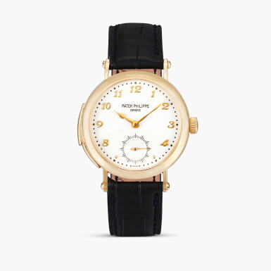 View full screen - View 1 of Lot 2590. Reference 7000 | A pink gold minute repeating wristwatch, Circa 2014.