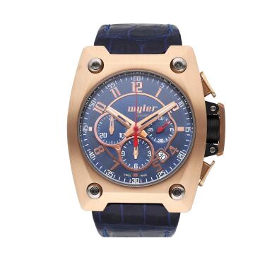 View full screen - View 1 of Lot 517. Reference 100.200 BB1 BBA Code-R Incaflex | A limited edition pink gold chronograph wristwatch with date, Circa 2010.