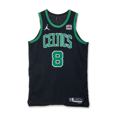 View full screen - View 1 of Lot 10. Kristaps Porzingis Boston Celtics 2023-2024 Game Worn Statement Edition Jersey | Double-Double.