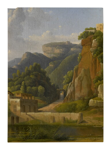 View full screen - View 1 of Lot 221. ALEXANDRE-HYACINTHE DUNOUY | VIEW OF STABIAE, NEAR CASTELLAMMARE.