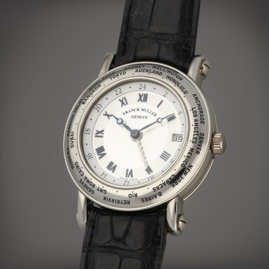View full screen - View 1 of Lot 26. Reference 2800 HM38 | A white gold world time wristwatch with date | Circa 1995.