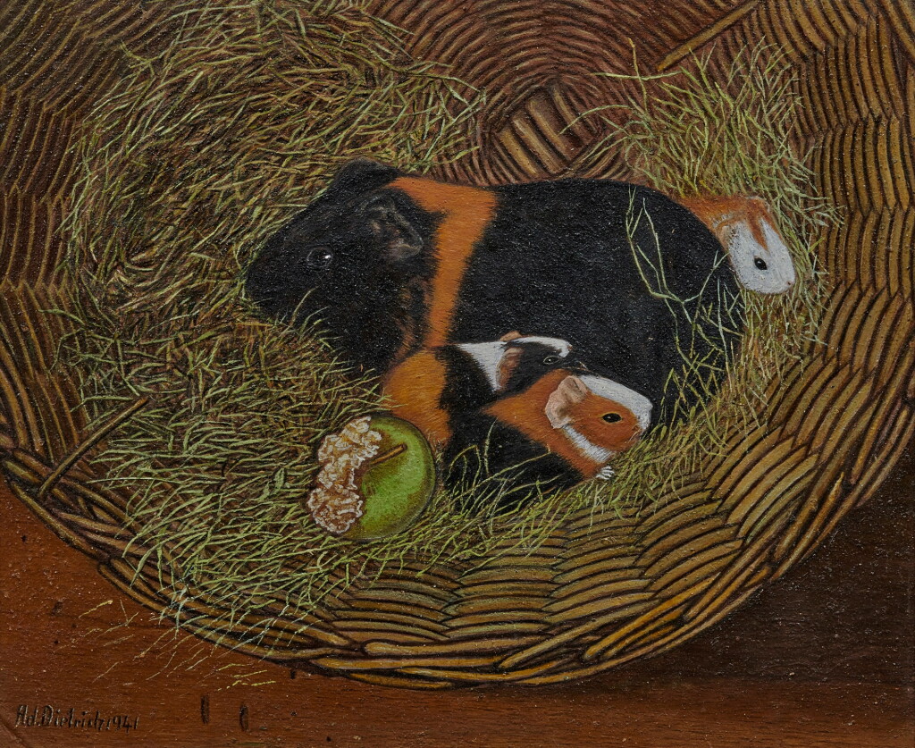 View full screen - View 1 of Lot 66. Meerschweinchen in einer Zaine, 1941.