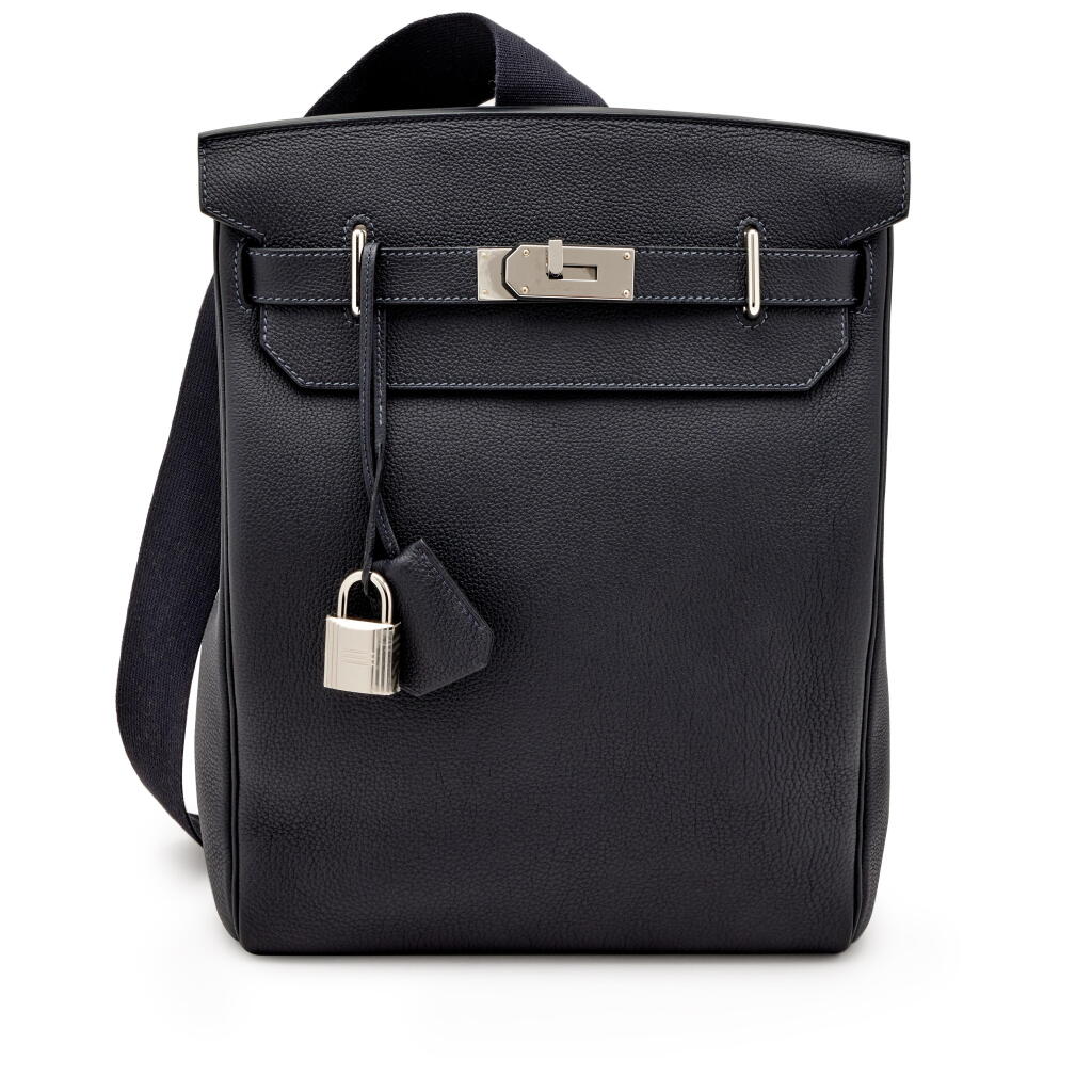View full screen - View 1 of Lot 168. Black Togo Hac Sac À Dos PM Palladium Hardware, 2023.