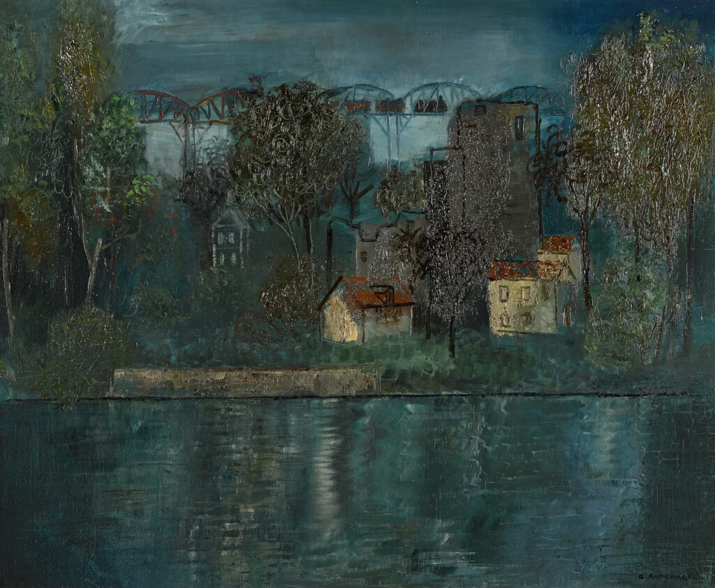 View full screen - View 1 of Lot 76. River Landscape.