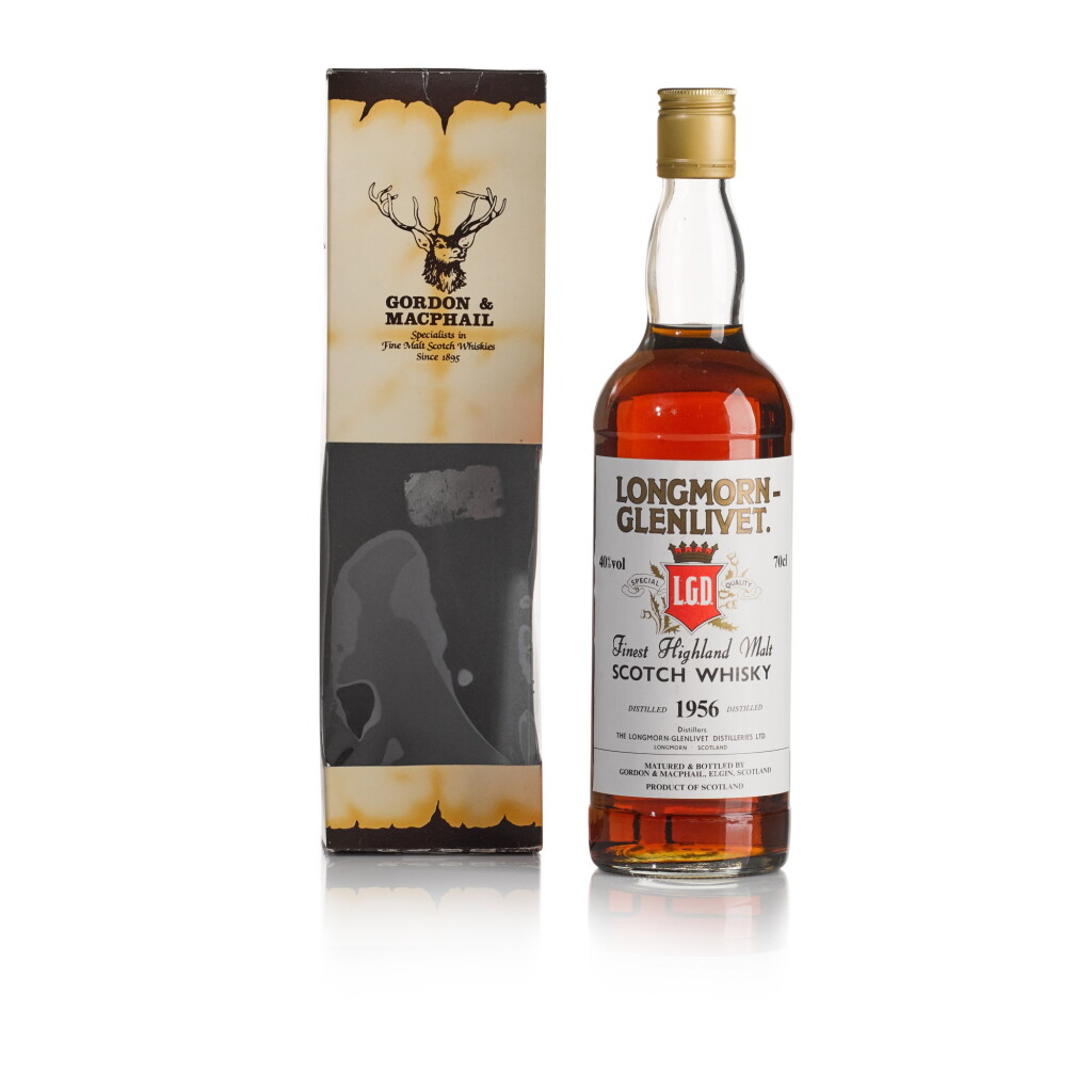 View full screen - View 1 of Lot 422. Longmorn Gordon & MacPhail 40.0 abv 1956 (1 BT70).