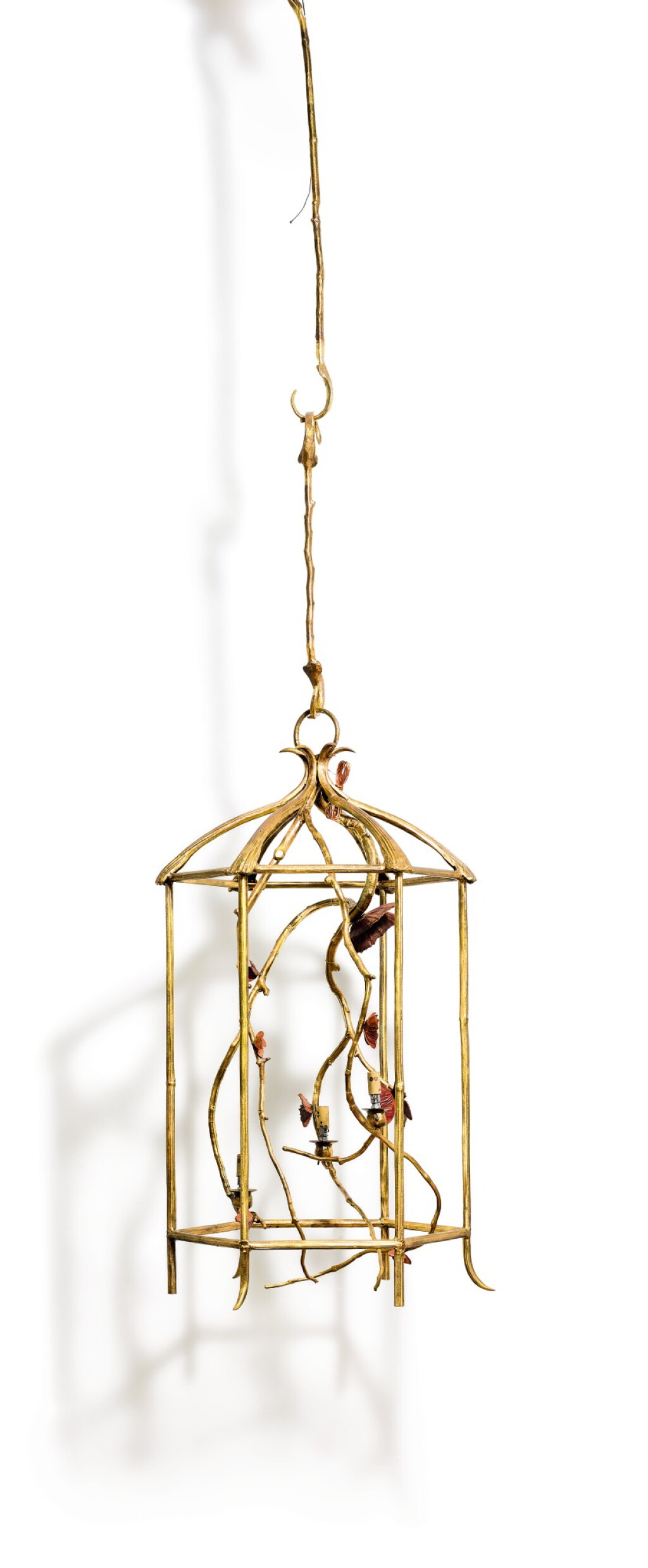 View full screen - View 1 of Lot 544. CLAUDE LALANNE 克洛德·萊蘭 | LANTERN WITH BUTTERFLIES 蝴蝶吊燈.