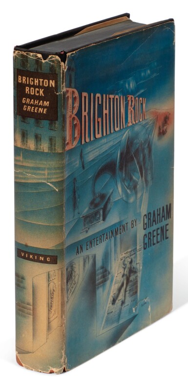 View full screen - View 1 of Lot 123. GREENE | Brighton Rock, 1938, dust-jacket.