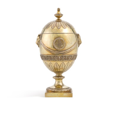 View full screen - View 1 of Lot 78. A George III silver-gilt vase, Thomas Heming, London, 1775.