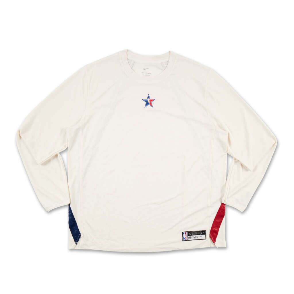 View full screen - View 1 of Lot 65. Jaylen Brown ‘NBA All-Star Game’ Shooting Shirt.