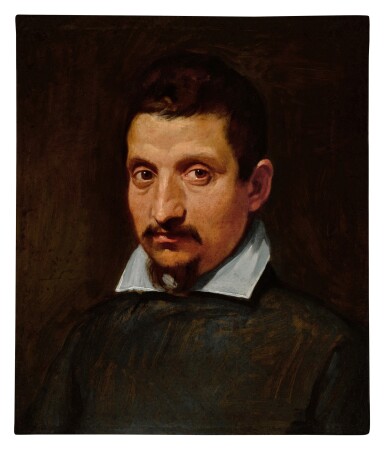 View full screen - View 1 of Lot 105. Portrait of a man with a moustache and beard, bust-length.