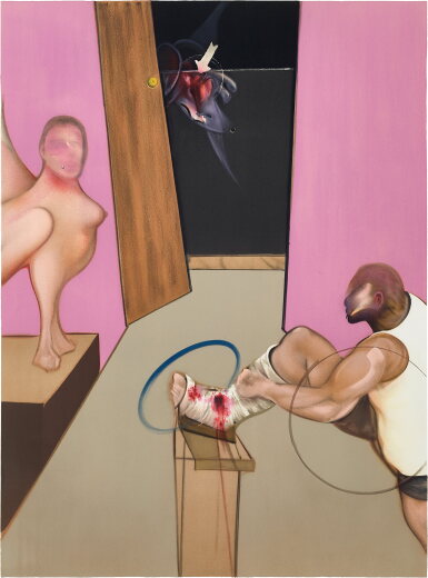 View full screen - View 1 of Lot 5568. Oedipus and the Sphinx After Ingres | 伊底帕斯與人面獅身獸(摹仿安格爾).