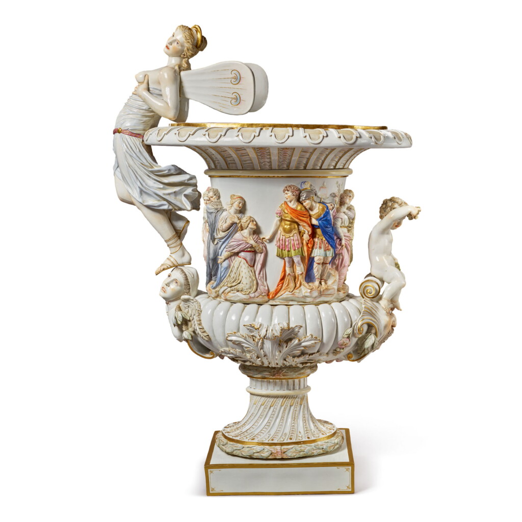 View full screen - View 1 of Lot 868. A RARE MONUMENTAL MEISSEN 'PSYCHE' VASE, LATE 19TH CENTURY.