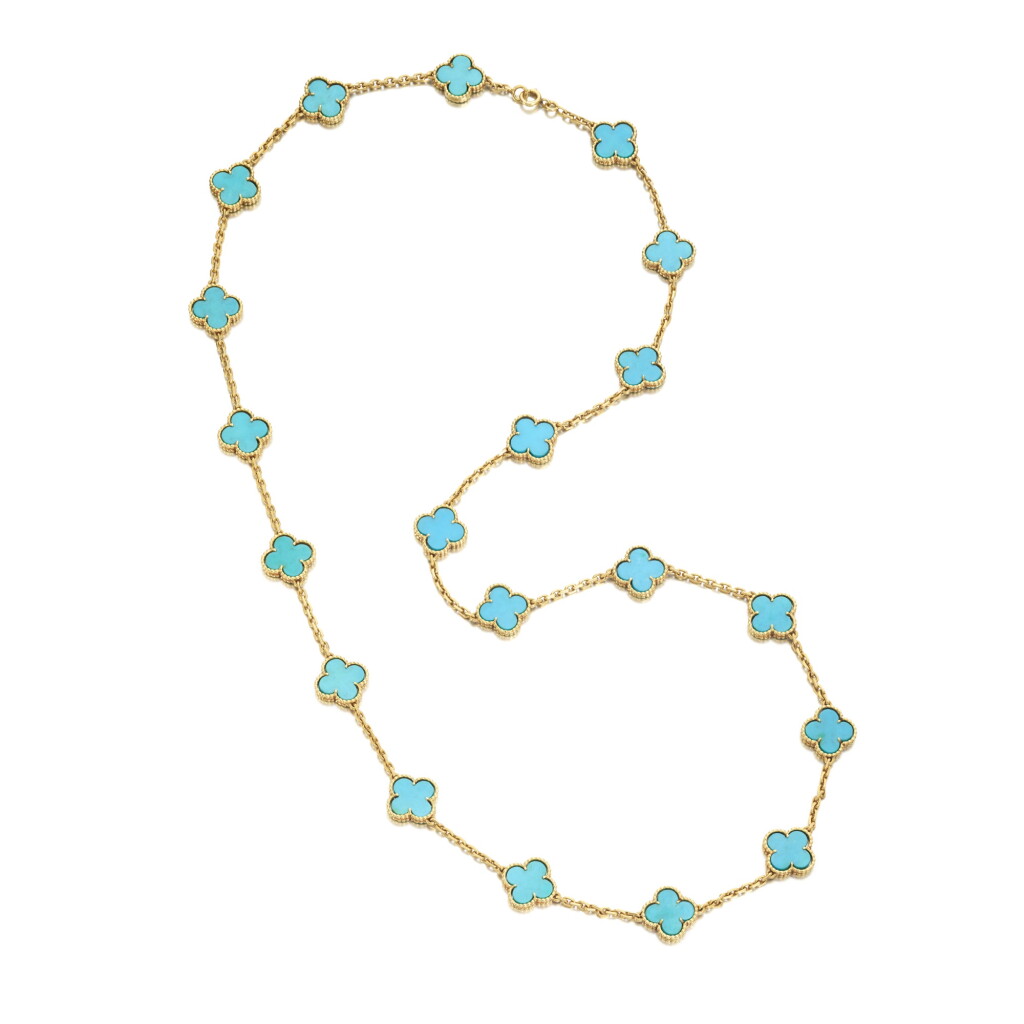 View full screen - View 1 of Lot 995. Turquoise sautoir, 'Vintage Alhambra'.