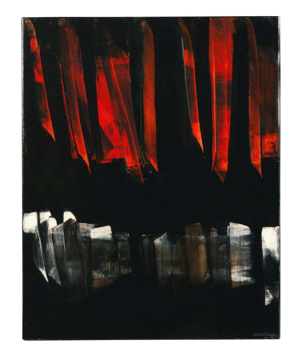View full screen - View 1 of Lot 40. Peinture 92 x 73 cm, 30 juin 59.