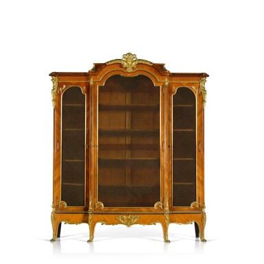 View full screen - View 1 of Lot 9. A French gilt-bronze mounted kingwood bookcase, circa 1900.