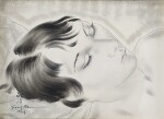 Léonard Tsuguharu Foujita 藤田嗣治 | Portrait de jeune modème endormie 年輕女子睡姿肖像