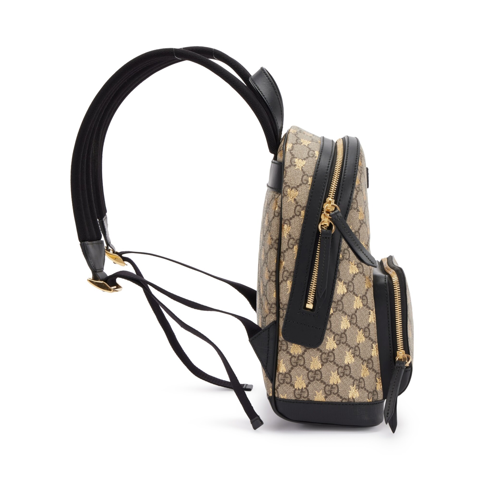 gucci mini backpack bee Small in GG Supreme Canvas with Bees Weekly Lux Drop front zip GUCCI SUPREME GG BEES BACKPACK