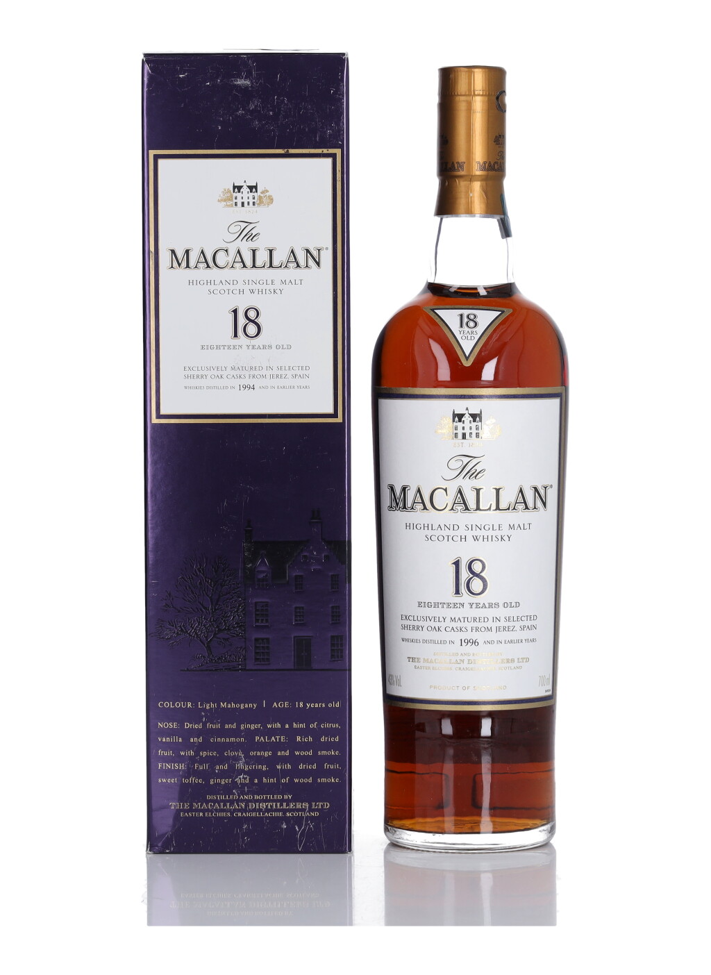 View full screen - View 1 of Lot 28. The Macallan 18 Year Old Sherry Oak 43.0 abv 1994 (1 Bottle 75cl).