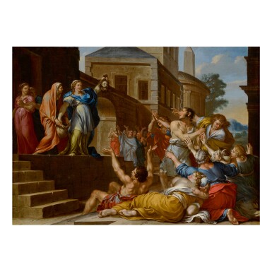 View full screen - View 1 of Lot 68. GIROLAMO TROPPA | JUDITH DISPLAYING THE HEAD OF HOLOFERNES TO THE BETHULIANS .