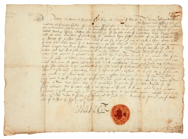 View full screen - View 1 of Lot 77. MARY, QUEEN OF SCOTS | document signed, 1565.