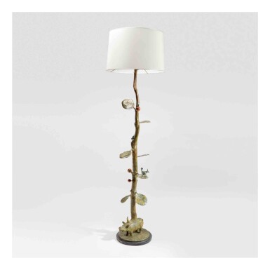 View full screen - View 1 of Lot 450. "Africa Sun" Floor Lamp.