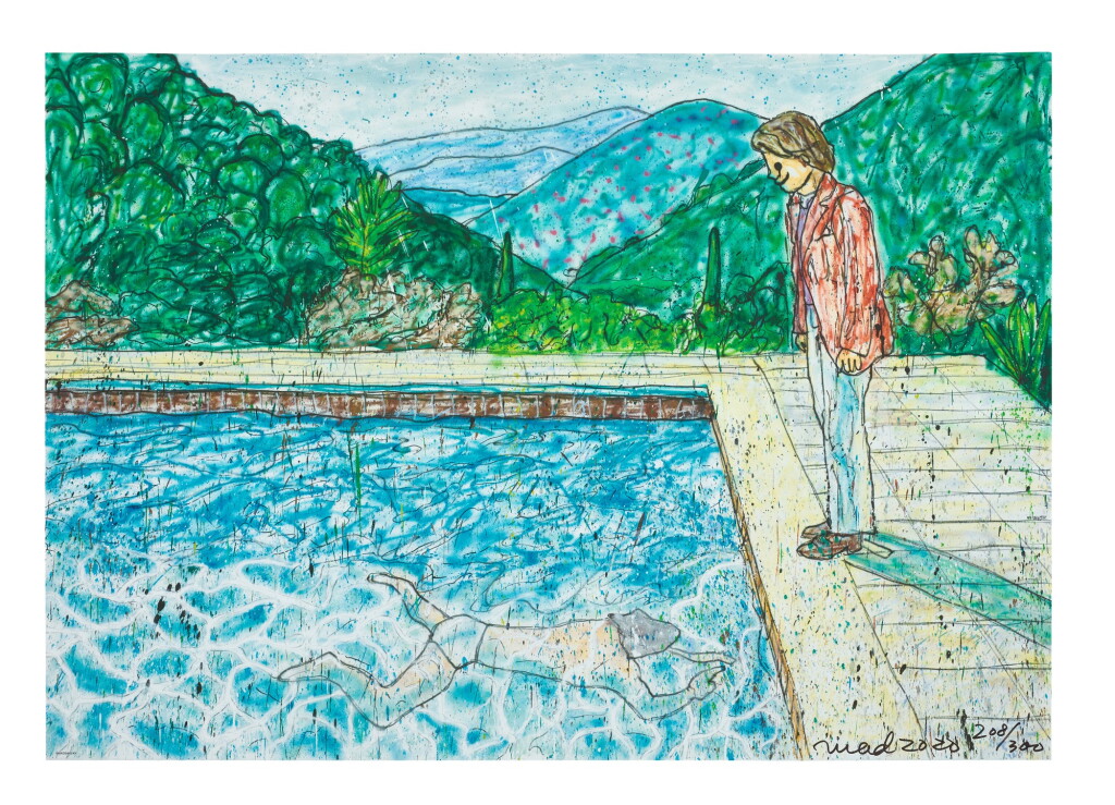 View full screen - View 1 of Lot 9611. MADSAKI | PORTRAIT OF AN ARTIST (POOL WITH TWO FIGURES) Ⅱ (INSPIRED BY DAVID HOCKNEY)_P 藝術家肖像(游泳池與兩個人像)II(靈感自大衛·霍克尼)_P.