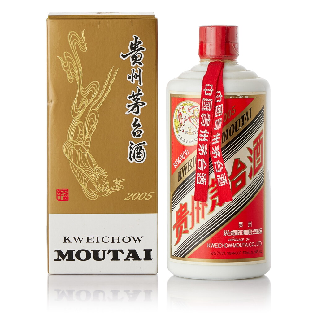 View full screen - View 1 of Lot 9374. 2005年產 "飛天牌"貴州茅台酒 Kweichow Flying Fairy Moutai 2005 (1 BT50).