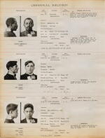 Selected Booking Sheets with Mugshots