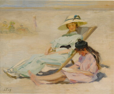 Voir en plein écran - Voir 1 du lot 6. JEAN PUY | ÉLÉGANTES SUR LA PLAGE.