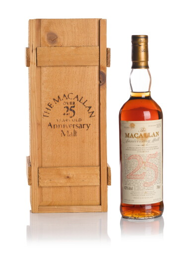 View full screen - View 1 of Lot 43. THE MACALLAN 25 YEAR OLD ANNIVERSARY MALT 43.0 ABV 1968 .