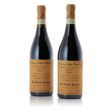 View full screen - View 1 of Lot 5268. Amarone della Valpolicella Classico 2003 Giuseppe Quintarelli (6 BT).