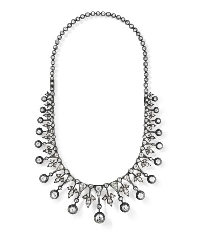 View full screen - View 1 of Lot 51. Collier diamants | Diamond necklace.