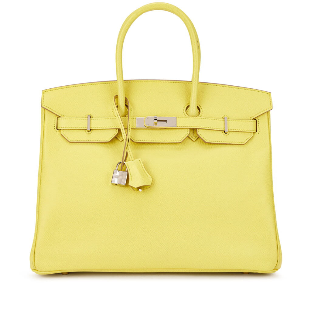 View full screen - View 1 of Lot 1546. Lime Epsom Birkin 35 Palladium Hardware, 2013.