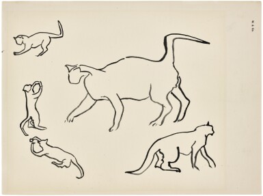 View full screen - View 1 of Lot 94. HENRI GAUDIER-BRZESKA | CATS.