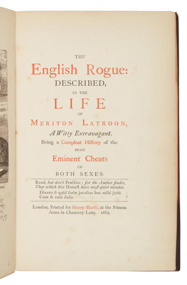 View full screen - View 1 of Lot 302. Head, Richard, and Francis Kirkman | Restoration knavery and chicanery.