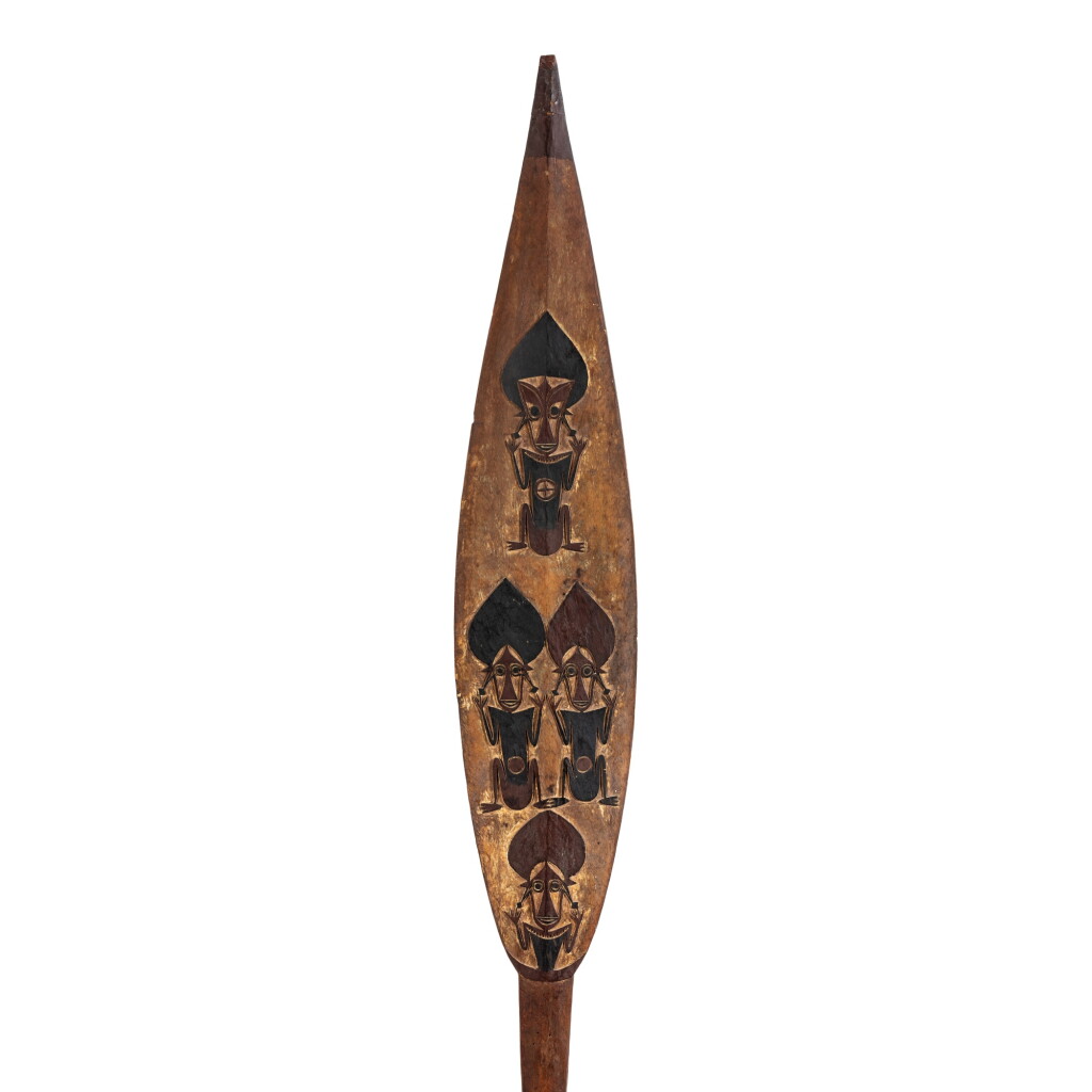 View full screen - View 1 of Lot 34. Pagaie cérémonielle, Île Buka, Îles Salomon | Ceremonial Staff, Buka Island, Solomon Islands.