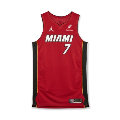 View full screen - View 1 of Lot 126. Kel’el Ware Miami Heat 2025 NBA Playoffs Eastern Conference Round 1 Game Worn Statement Edition Jersey | Game 1 | Playoff Debut.