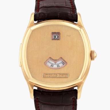 View full screen - View 1 of Lot 27. John Shaeffer, Reference 25798OR | A very rare and limited edition pink gold minute repeating wristwatch with jumping hours | Circa 1995.